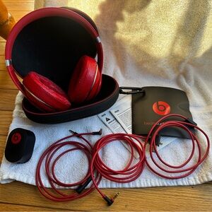 Beats by Dre Red Over-Ear Headphones